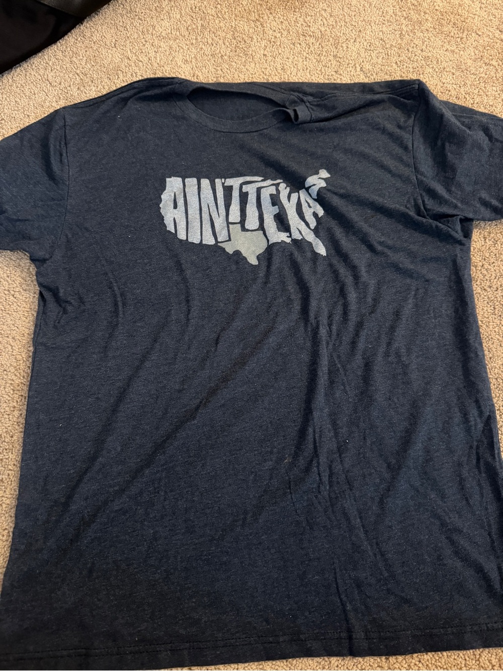 Men's Navy Graphic Tee with USA Outline
